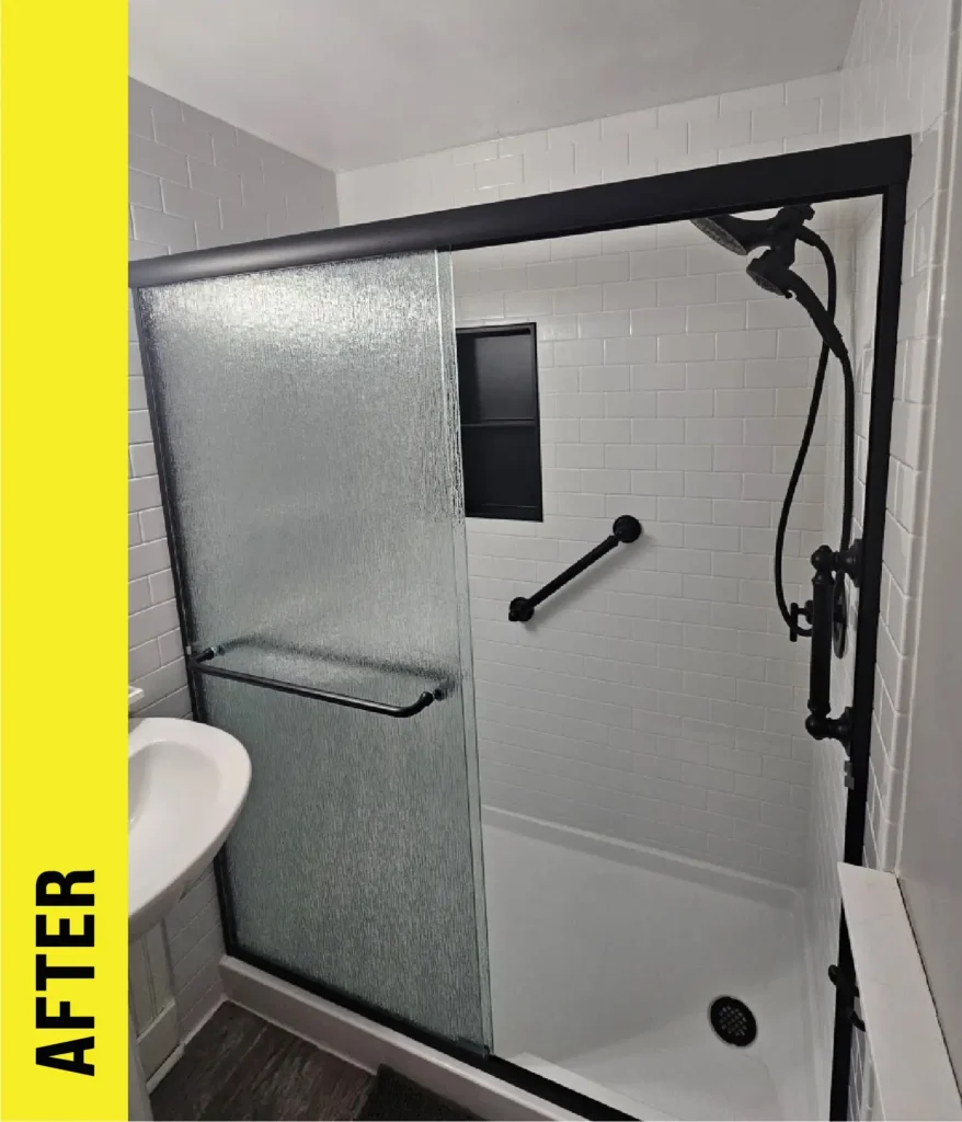 sidex after tub to shower yellow